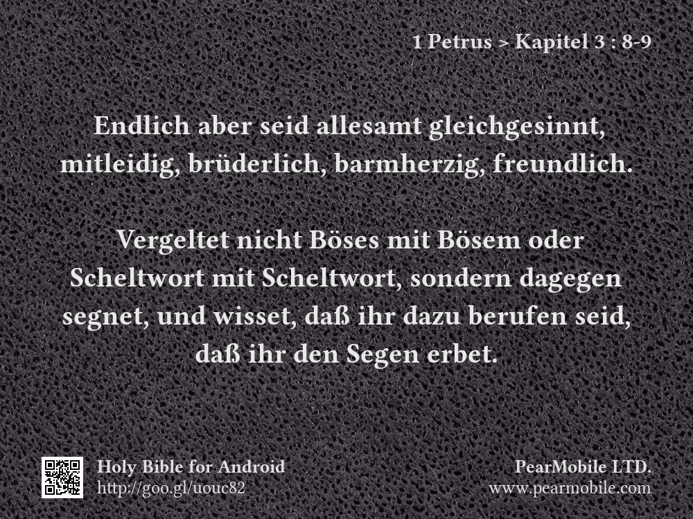 1 Petrus, Kapitel 3:8-9